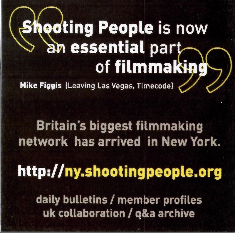 Shooting People NYC Flyer reverse